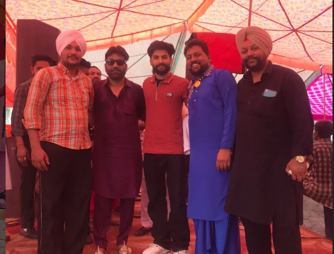 Prabh Sheron with Shammi Khan and members of the music team